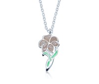 Softly Flower Silver Necklace SPE-3369 (PR8+FL9)